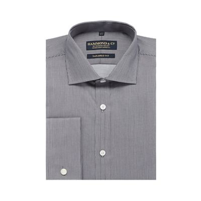 Hammond & Co. by Patrick Grant Grey striped print tailored fit shirt